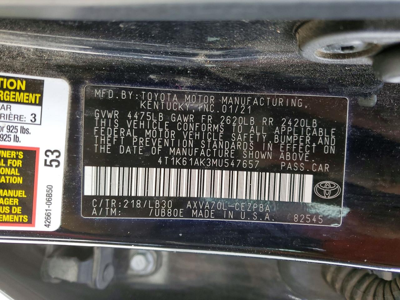 Toyota Camry Xse