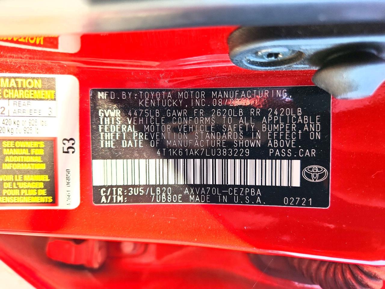 Toyota Camry Xse