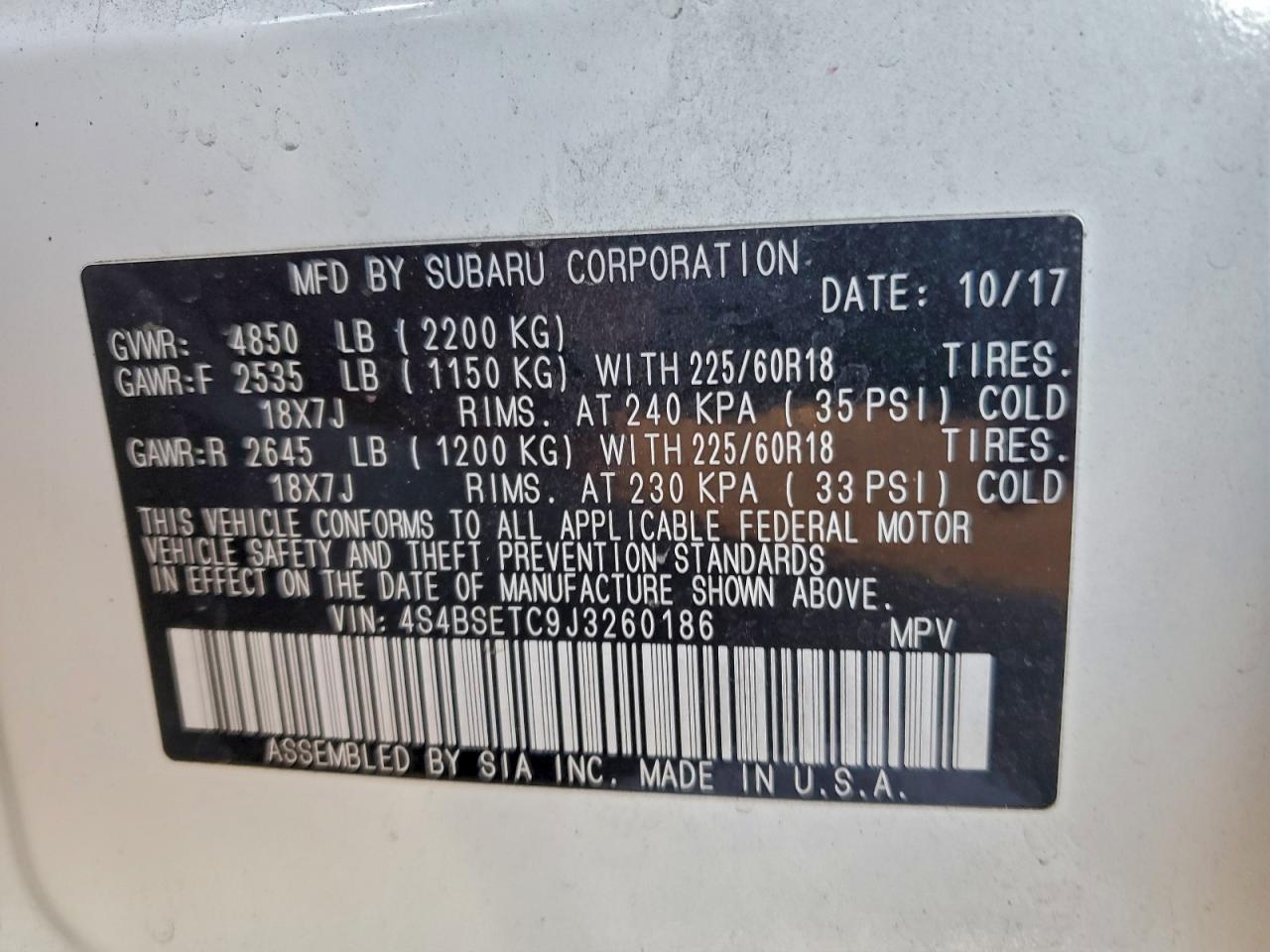 Subaru Outback Touring