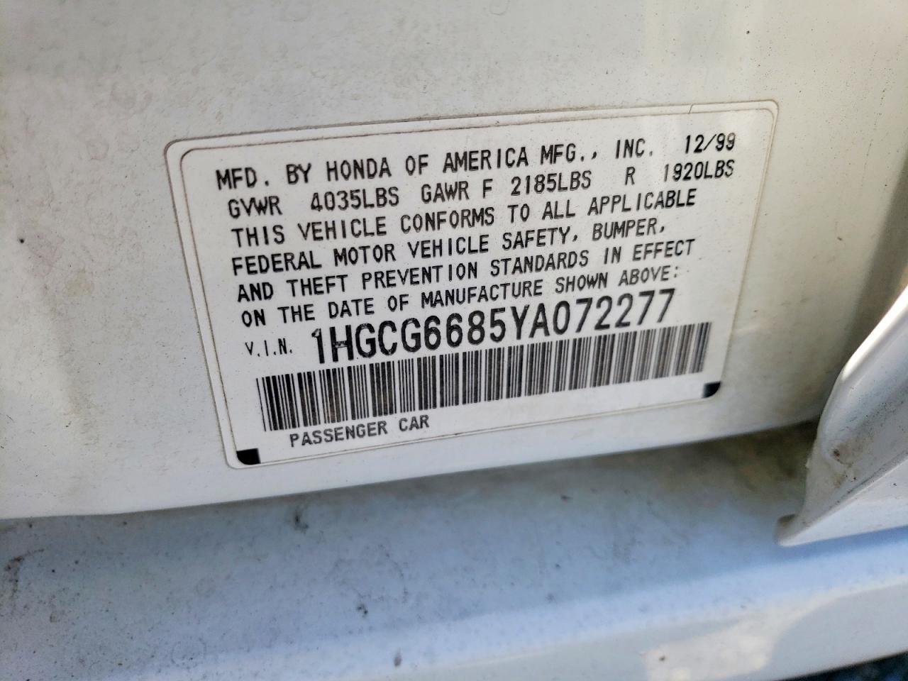 Honda Accord Ex