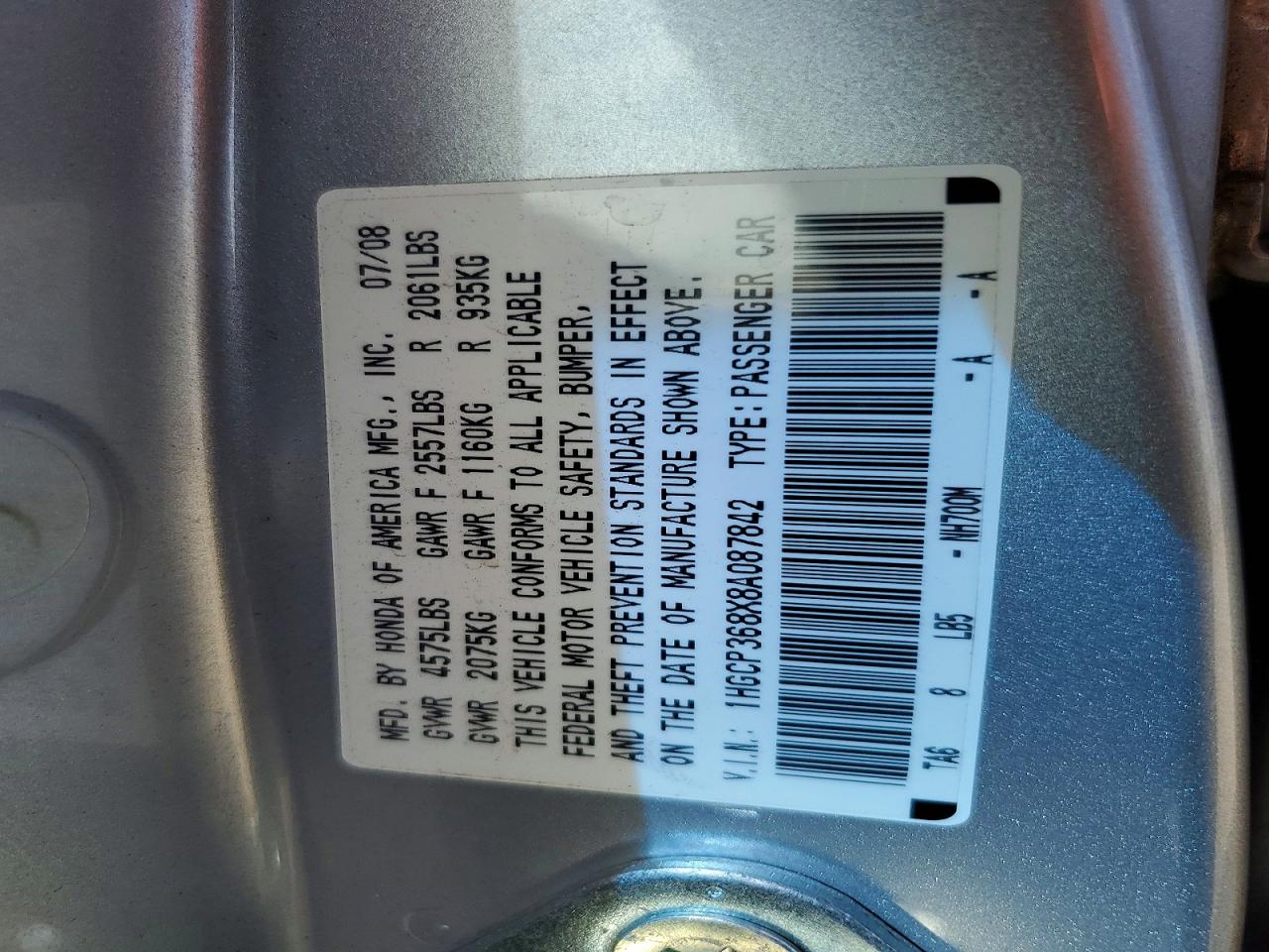 Honda Accord Exl