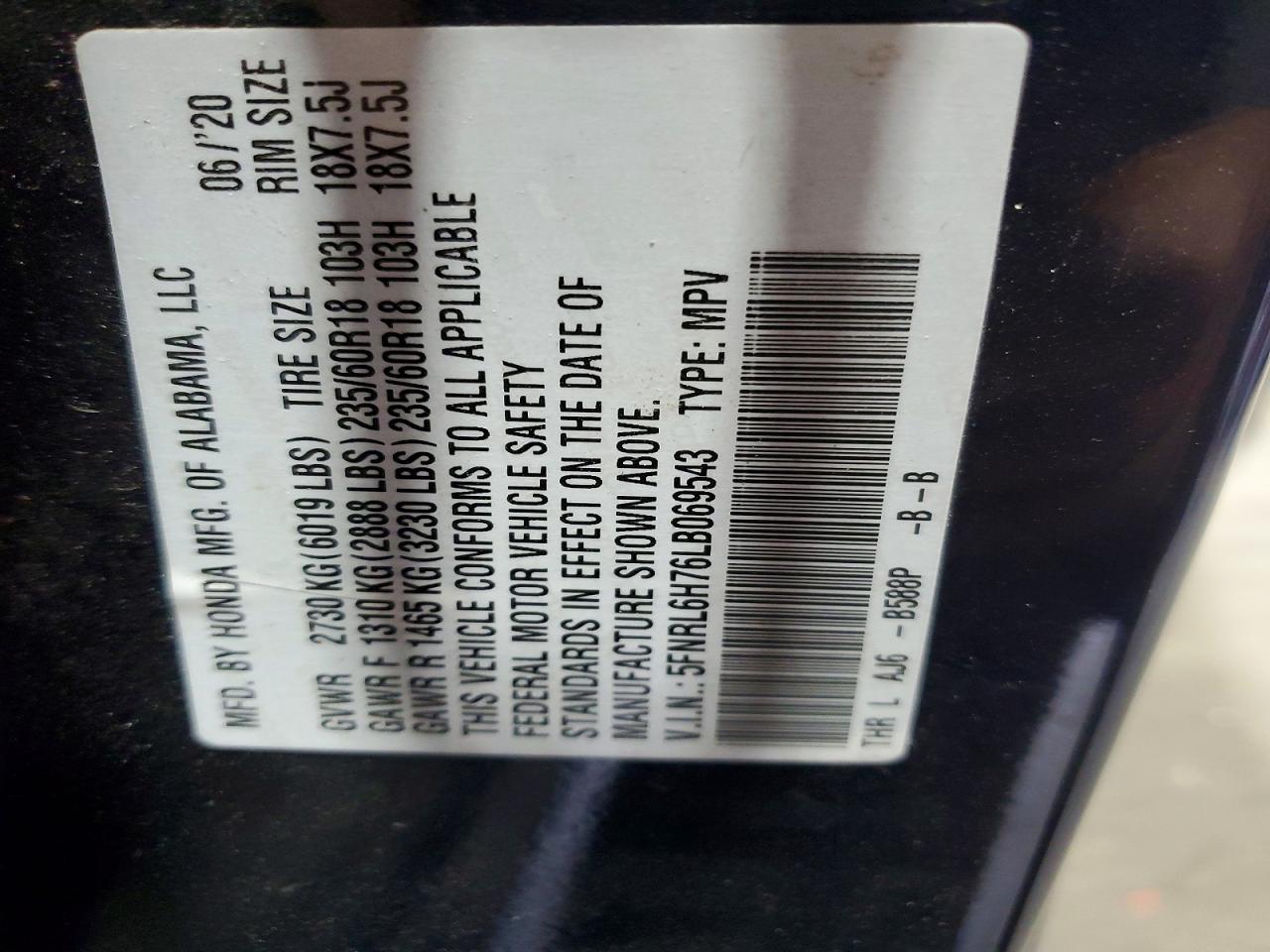 Honda Odyssey Exl