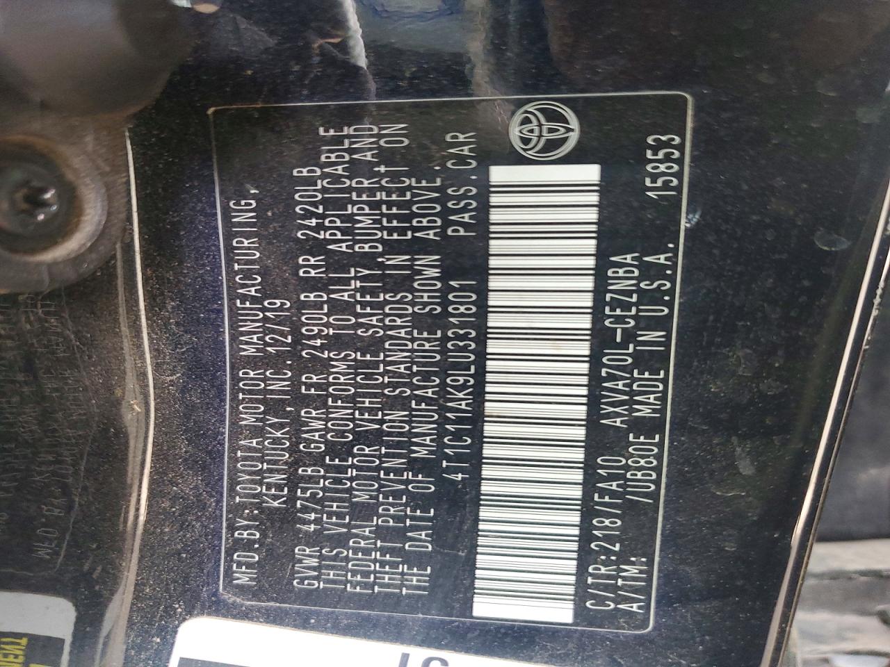 Toyota Camry Le