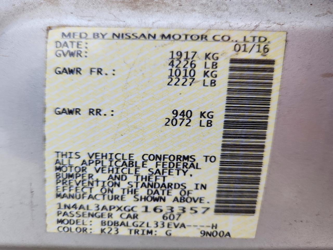 Nissan Altima 2.5 S