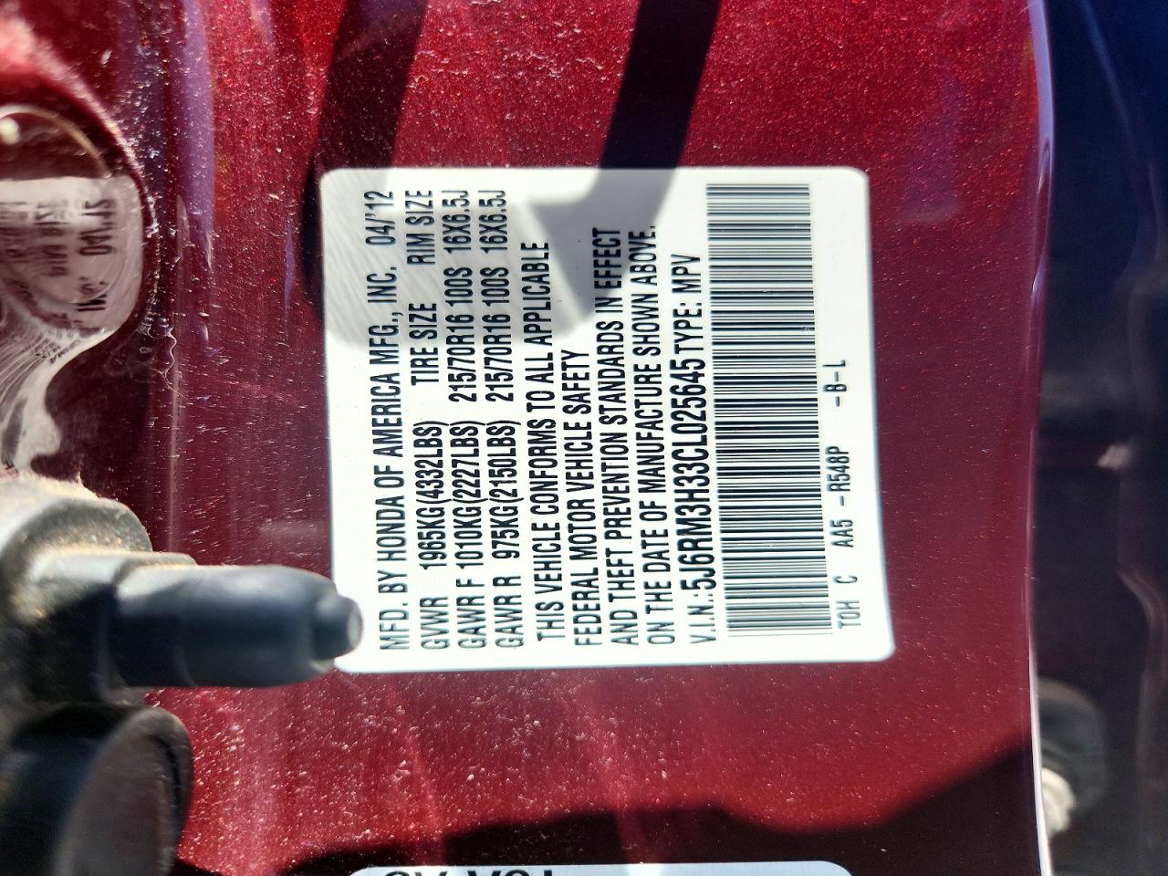 Honda Crv Lx