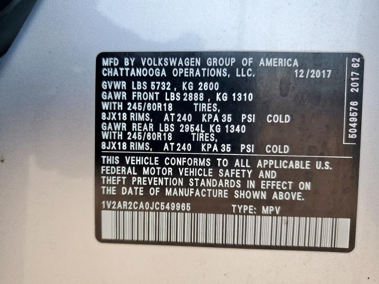 Volkswagen Atlas S