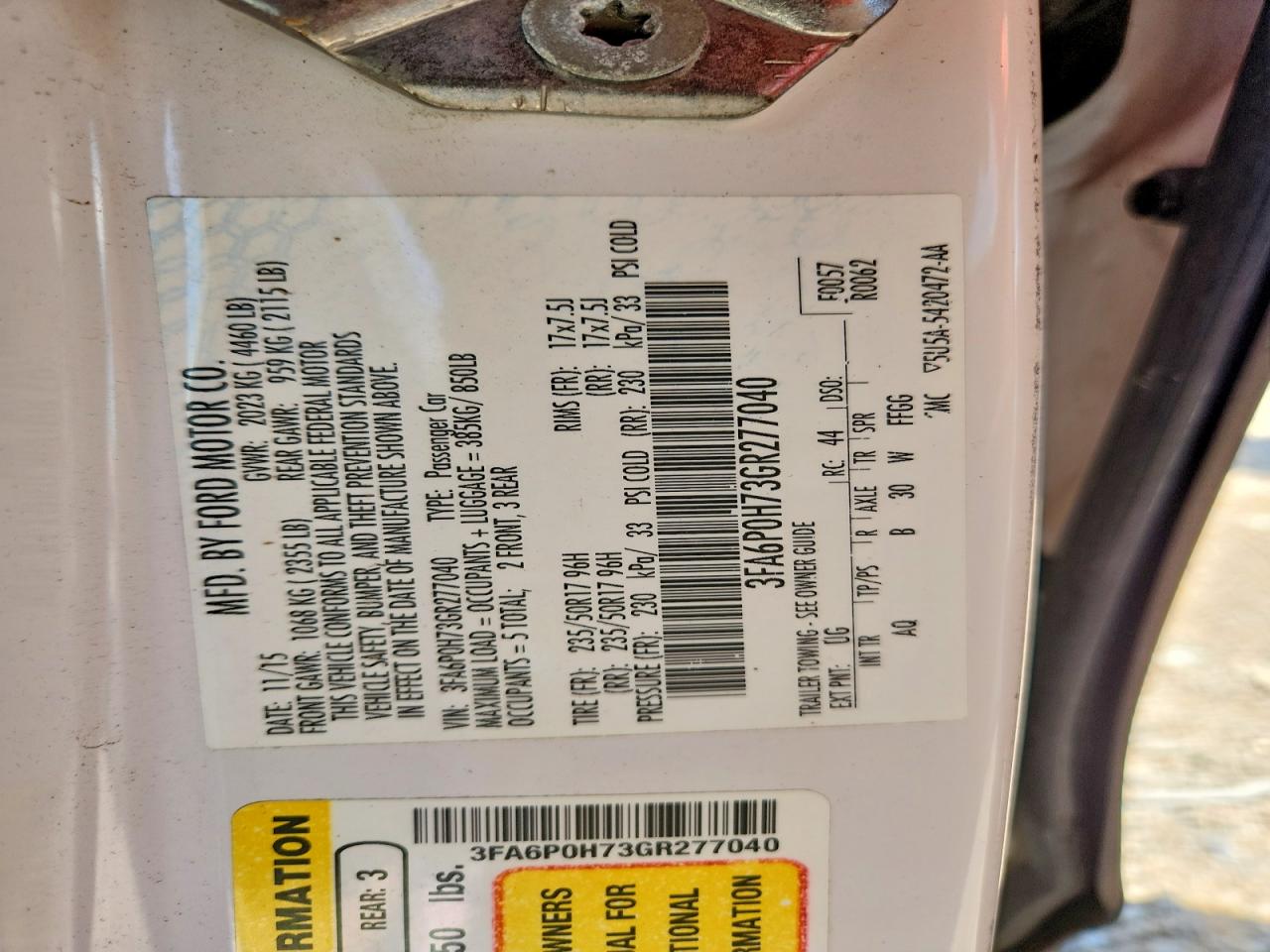 Ford Fusion Se