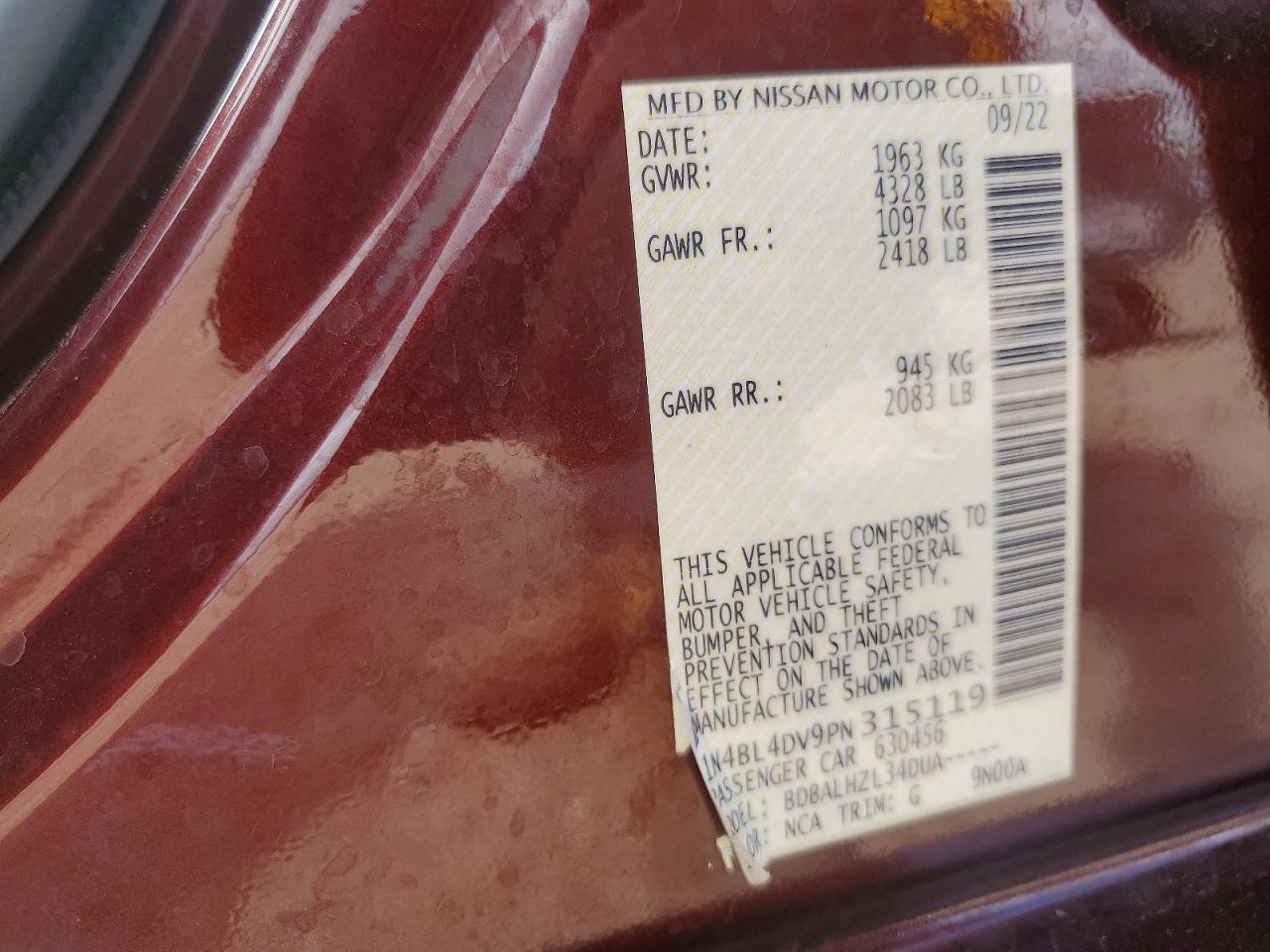 Nissan Altima Sv