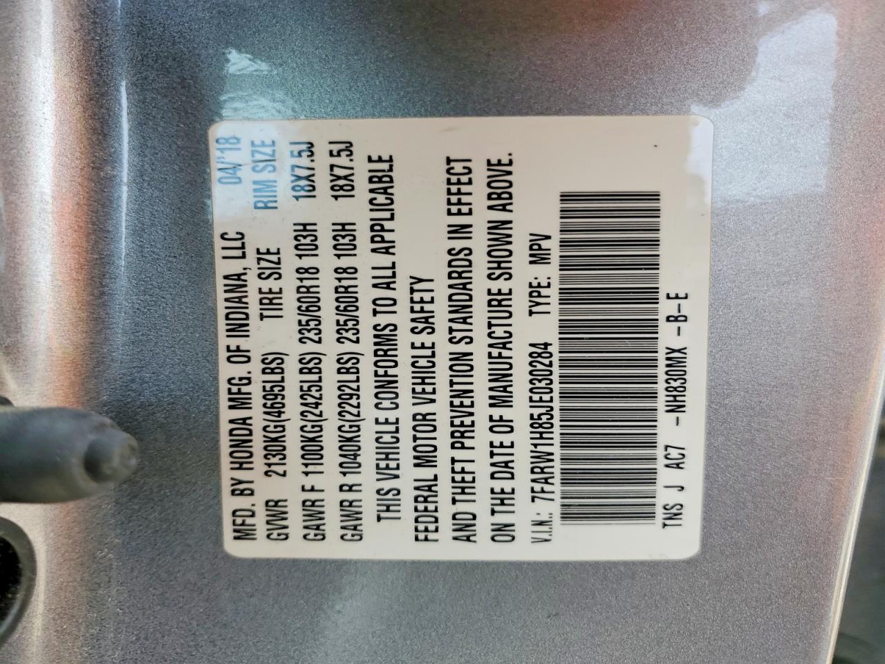 Honda Crv Exl