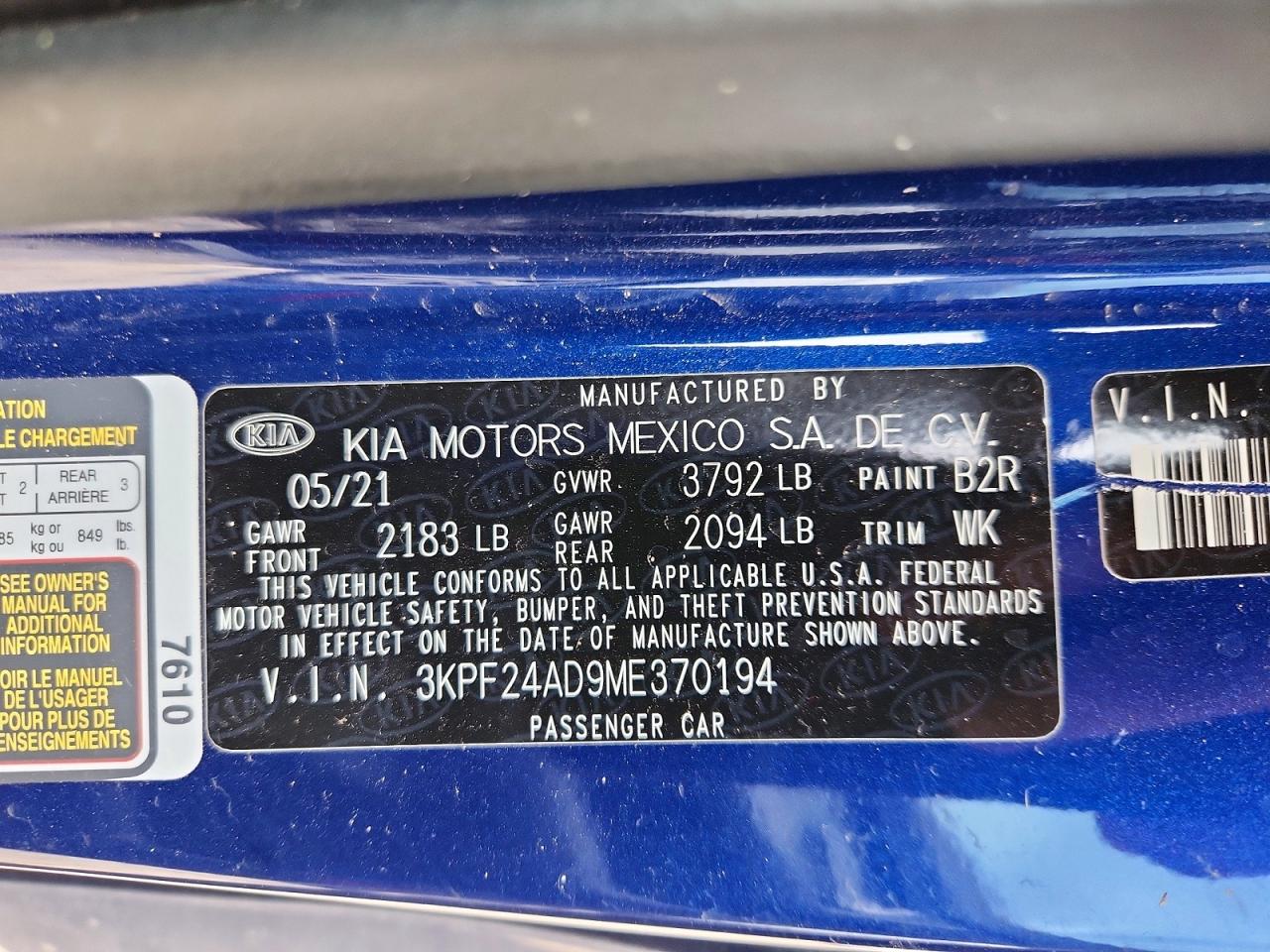 Kia Forte Lxs