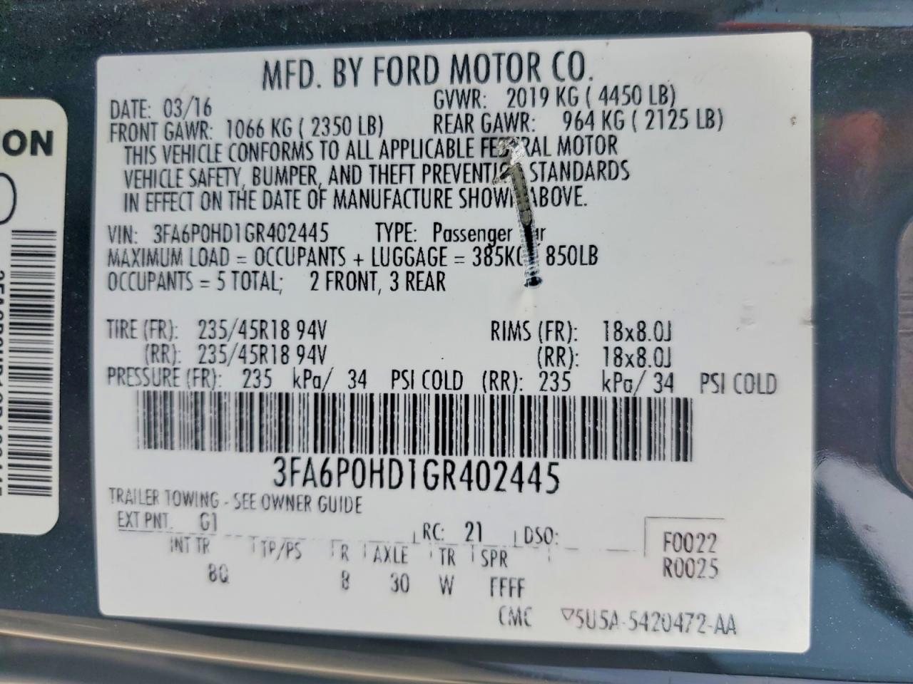 Ford Fusion Se