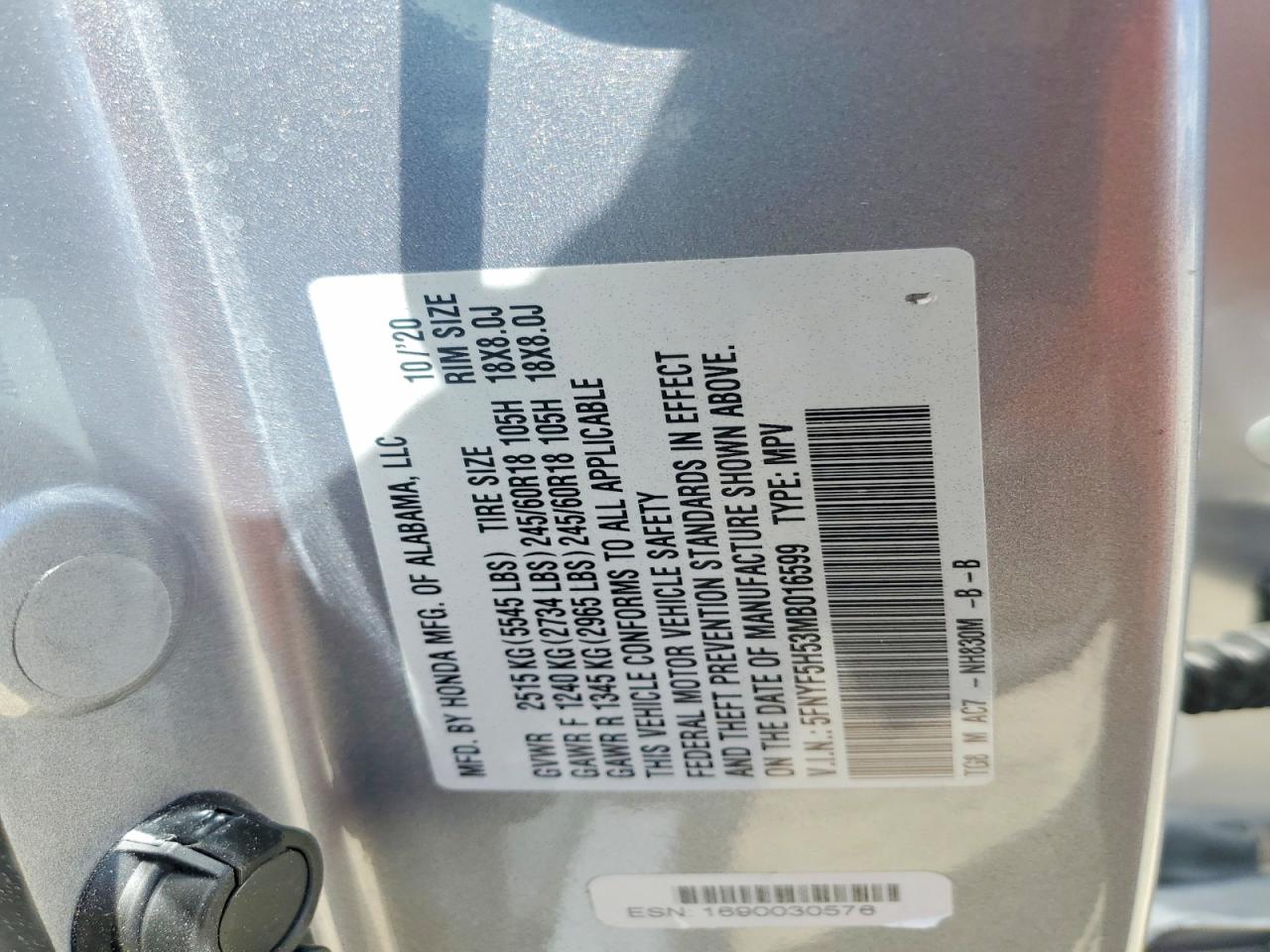 Honda Pilot Exl