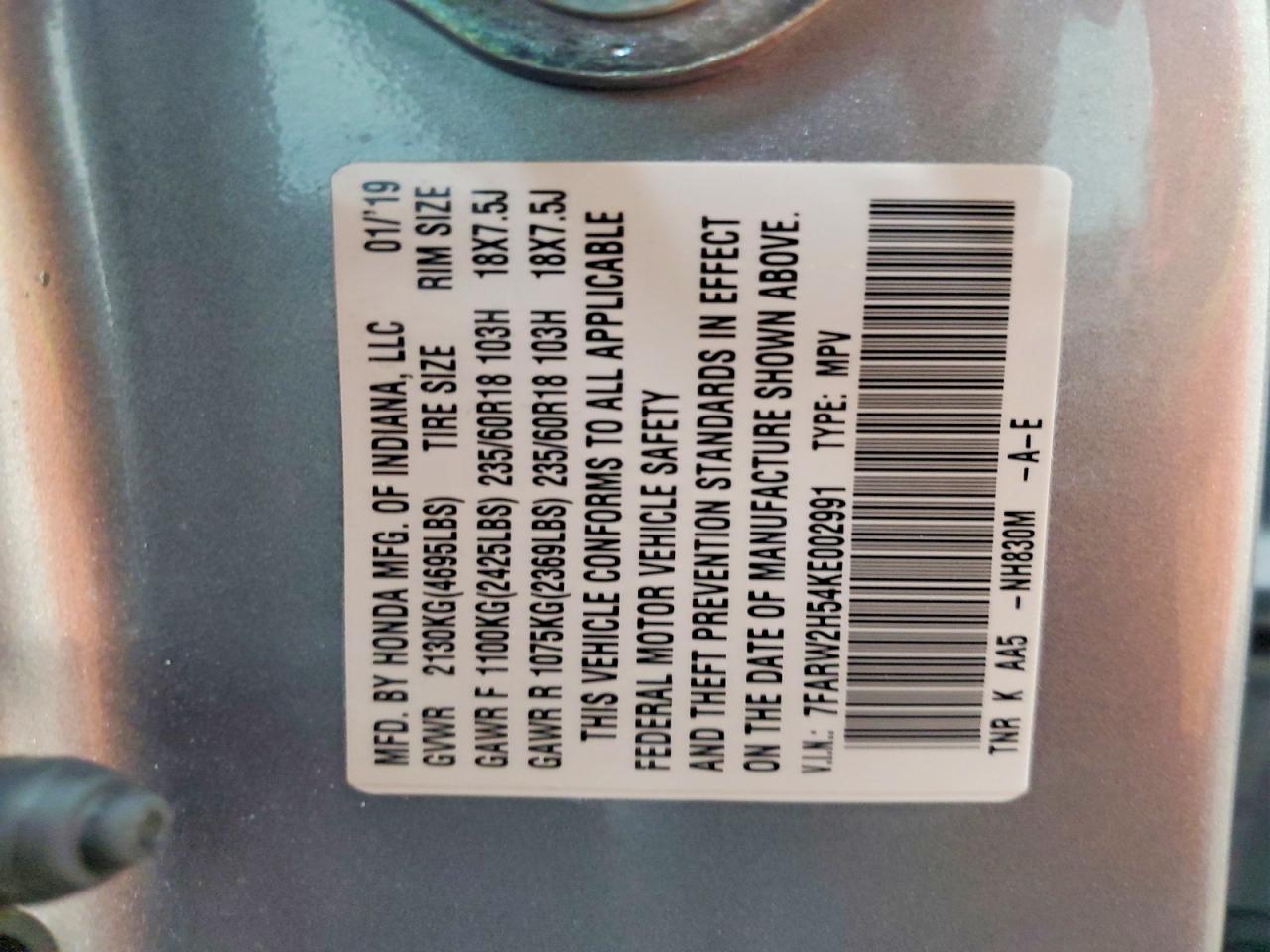 Honda Crv Ex