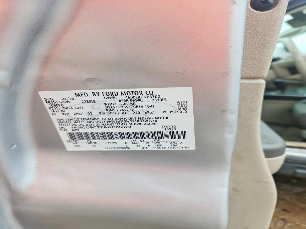 Ford Escape Xls