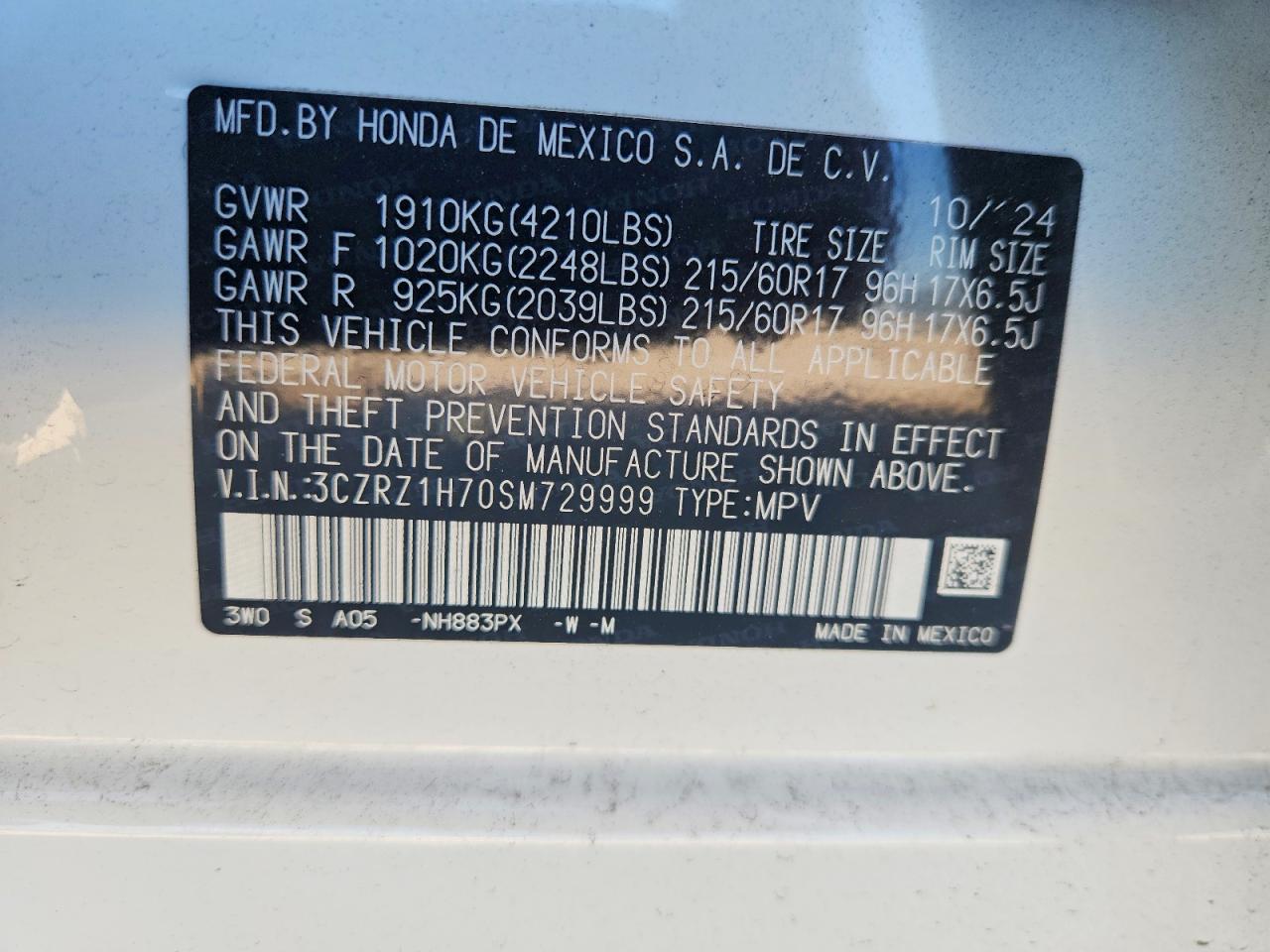 Honda HR-V Exl