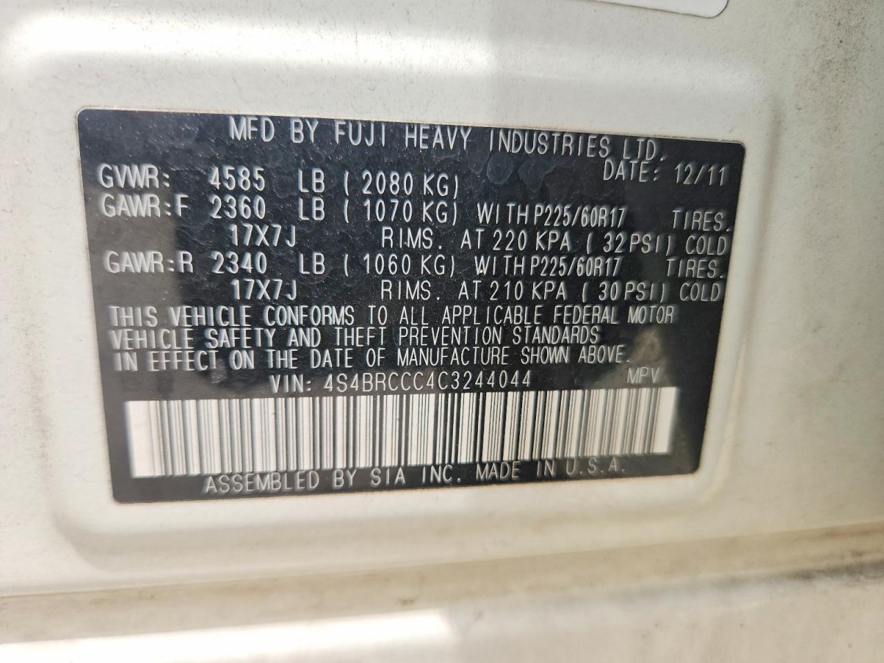 Subaru Outback 2.5i Premium