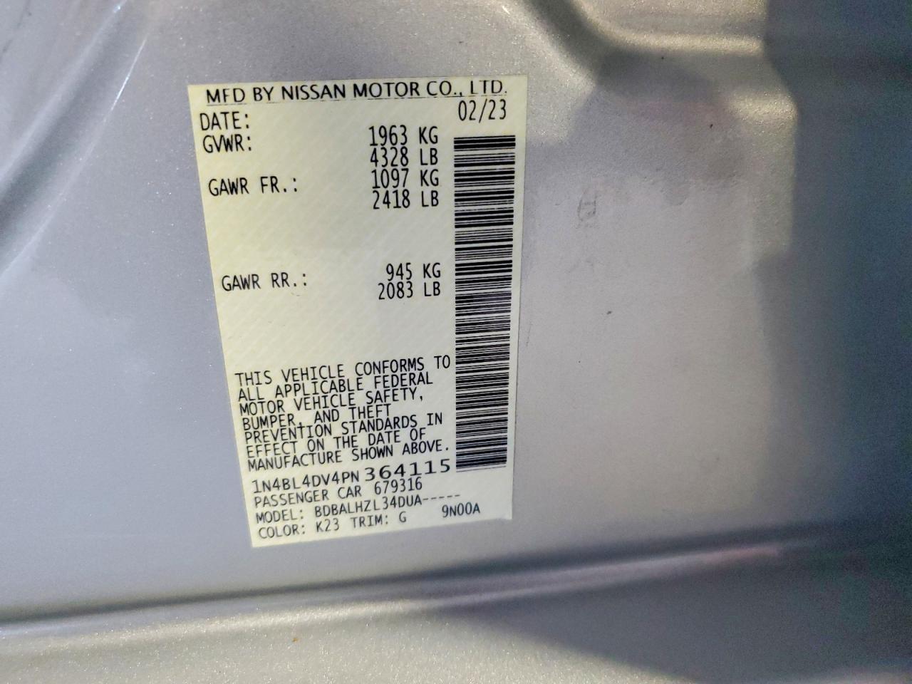 Nissan Altima Sv