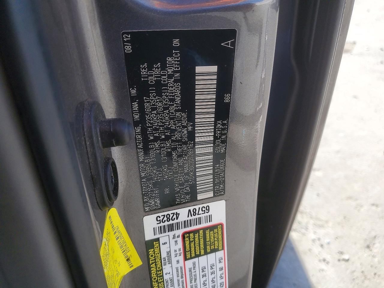 Toyota Sienna Xle 8-passenger
