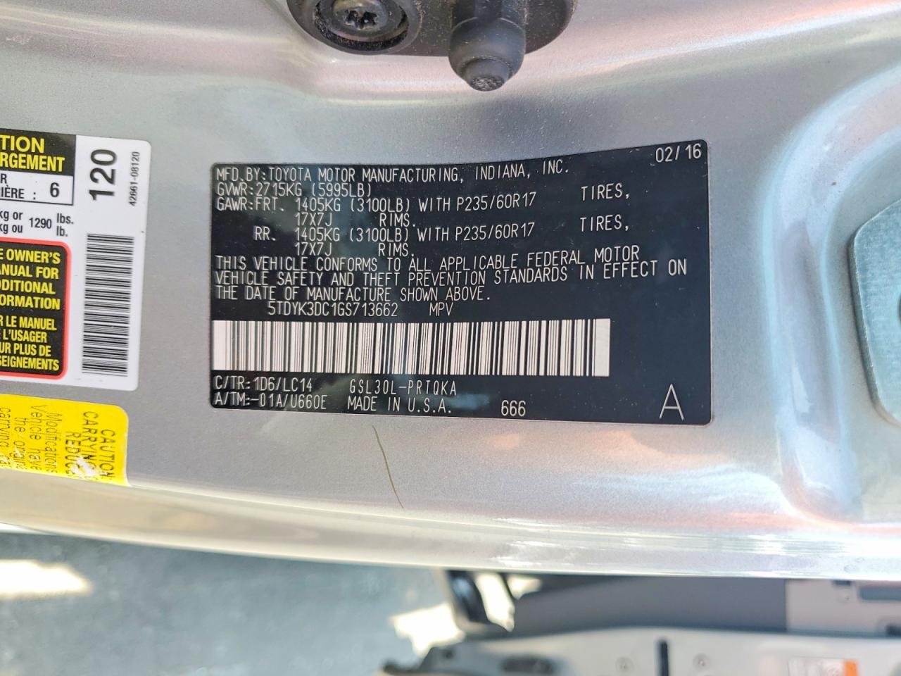 Toyota Sienna Xle 8-passenger