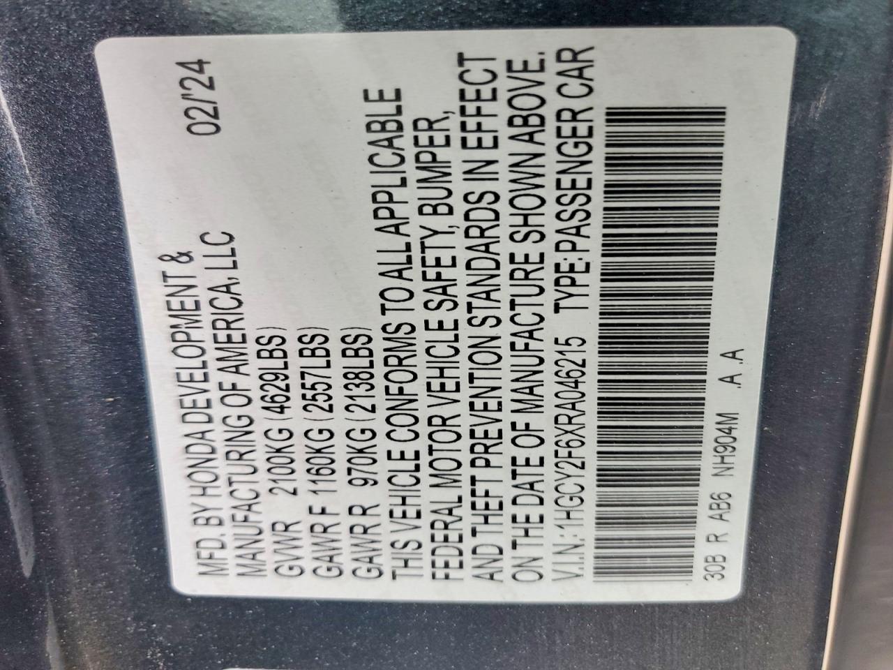 Honda Accord Hybrid Exl