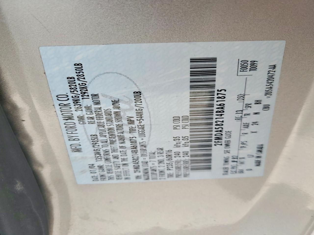 Ford Freestar Limited