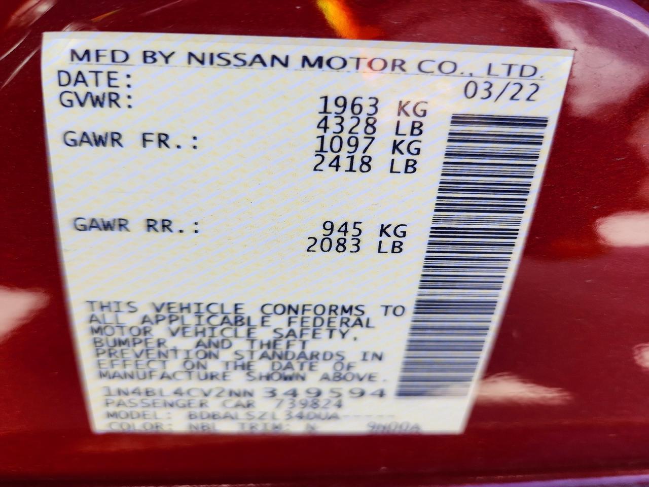 Nissan Altima Sr