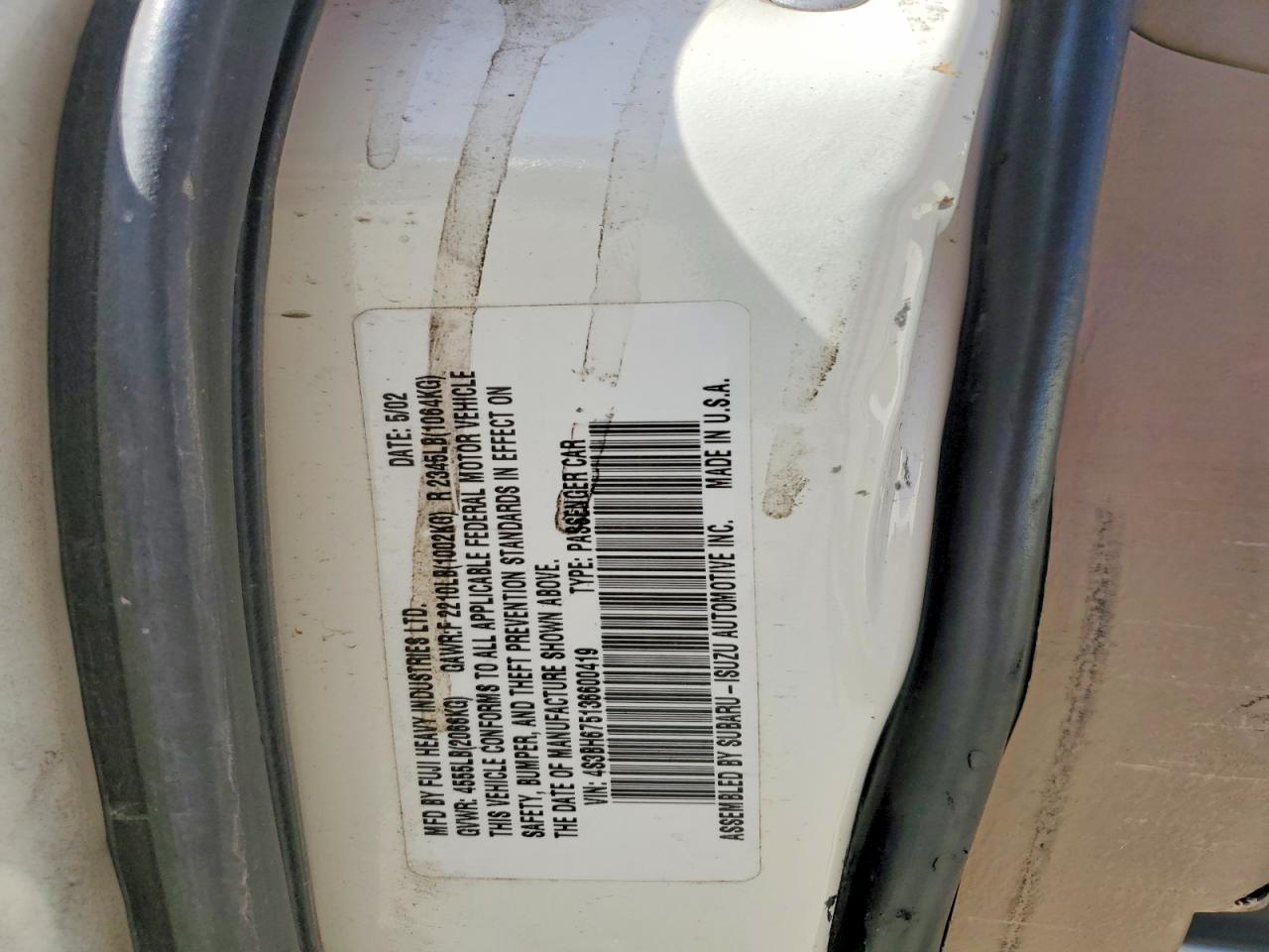 Subaru Legacy Outback Awp