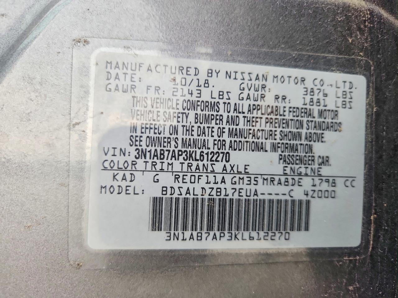 Nissan Sentra Sv