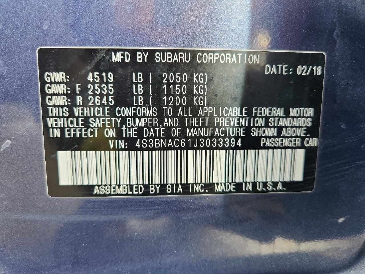 Subaru Legacy 2.5i Premium