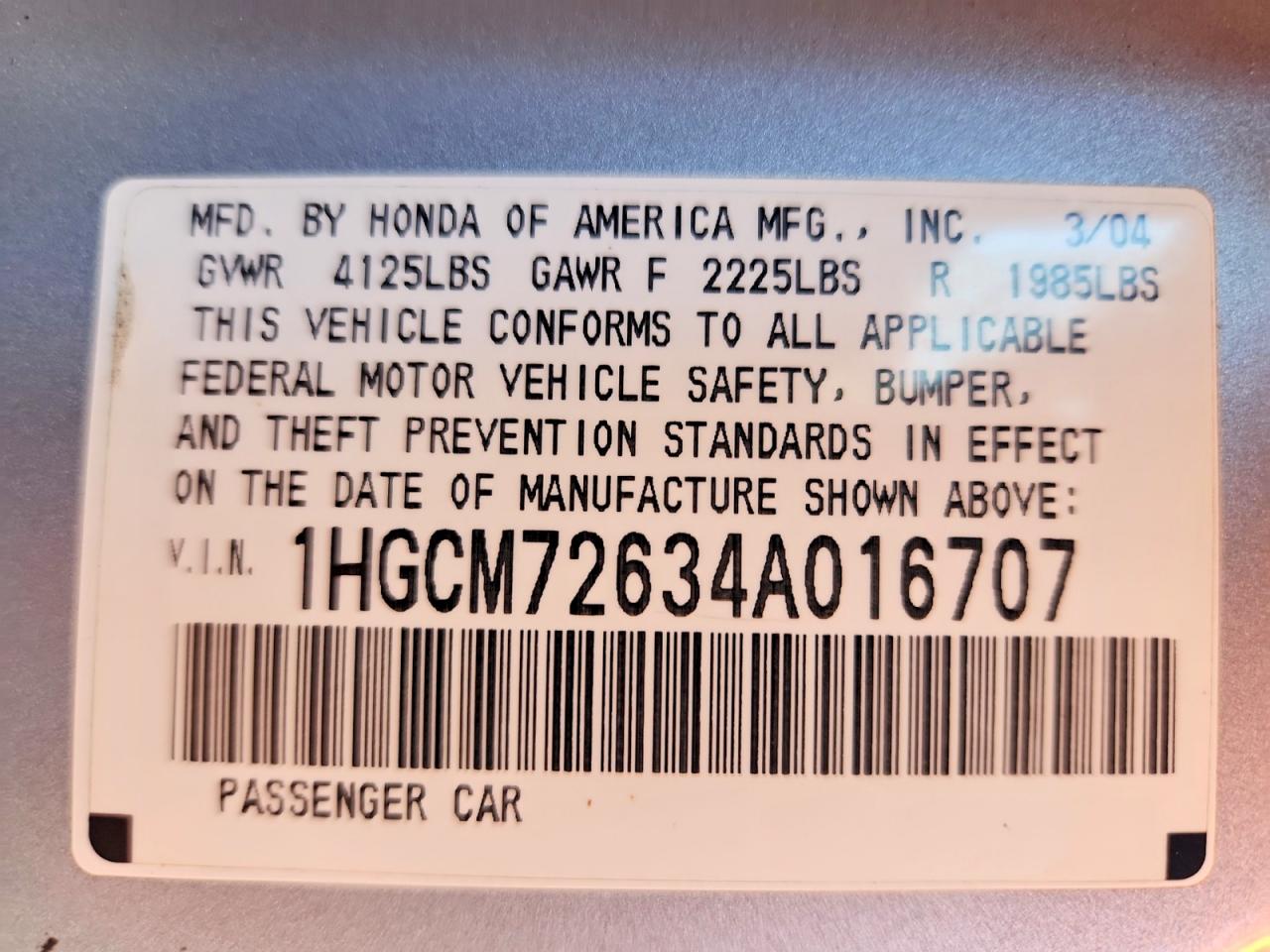 Honda Accord Ex