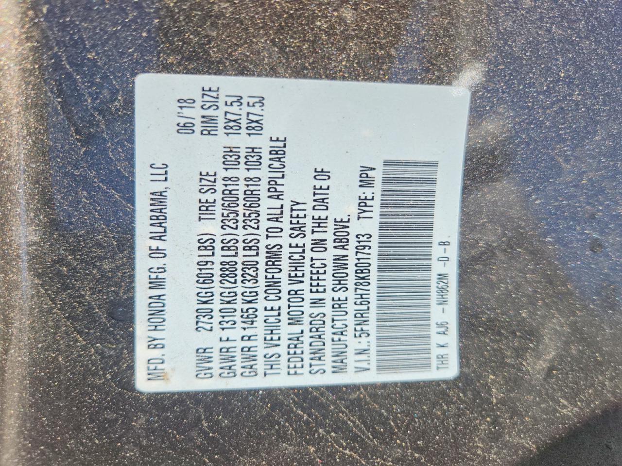 Honda Odyssey Exl