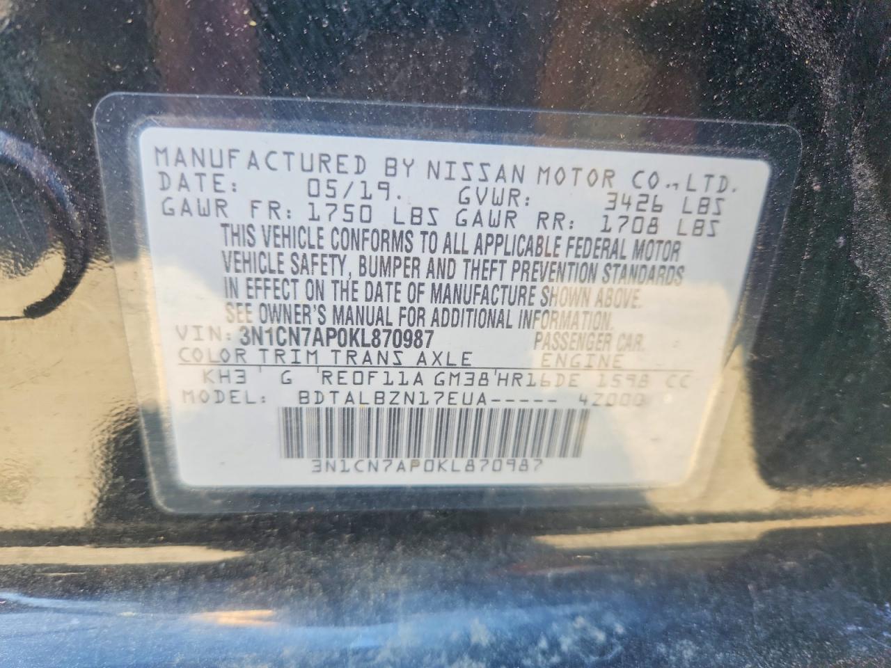 Nissan Versa Sv