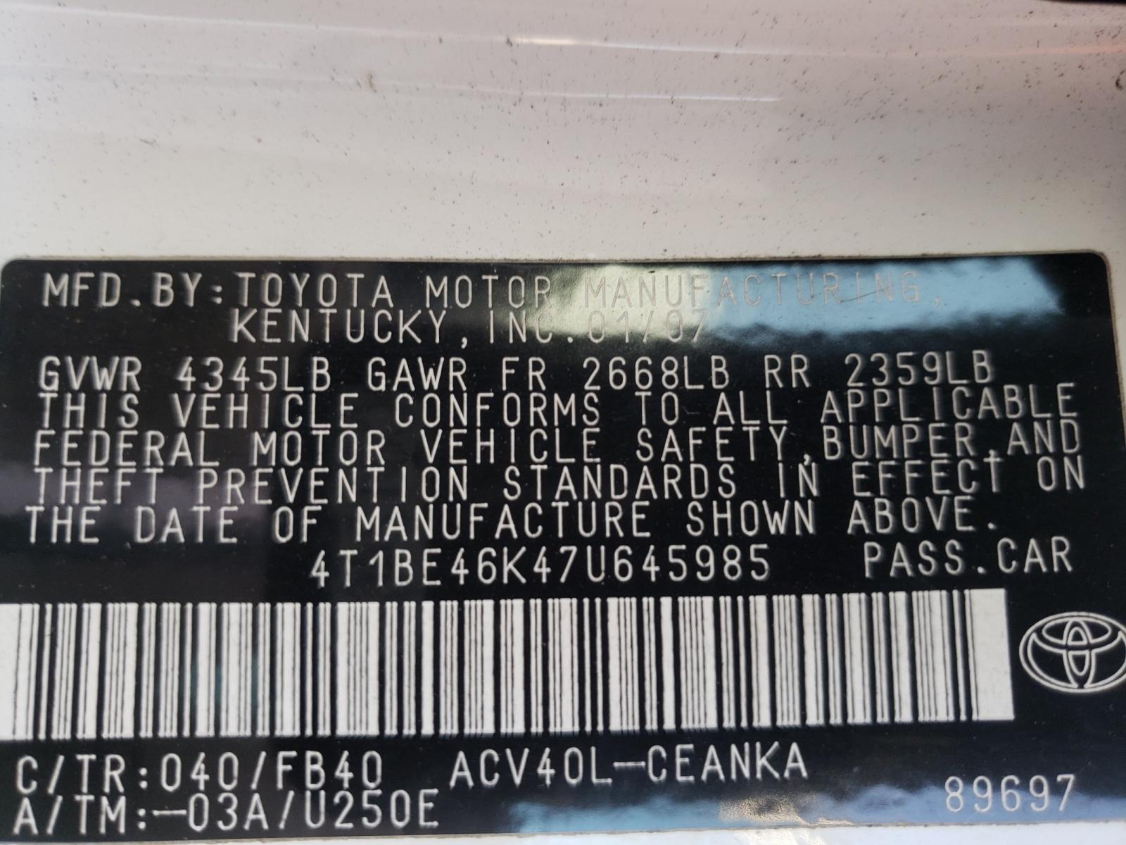 Toyota Camry Le