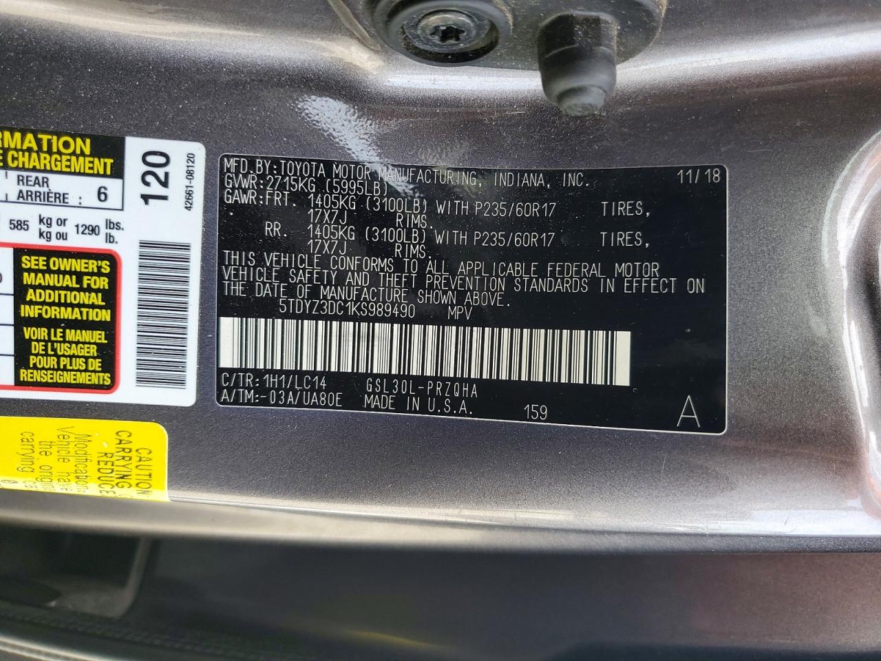 Toyota Sienna Xle 8-passenger