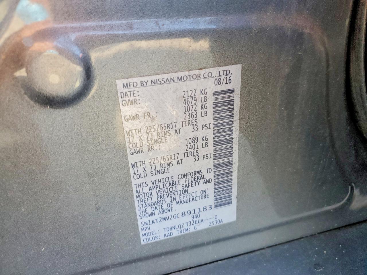 Nissan Rogue Sv