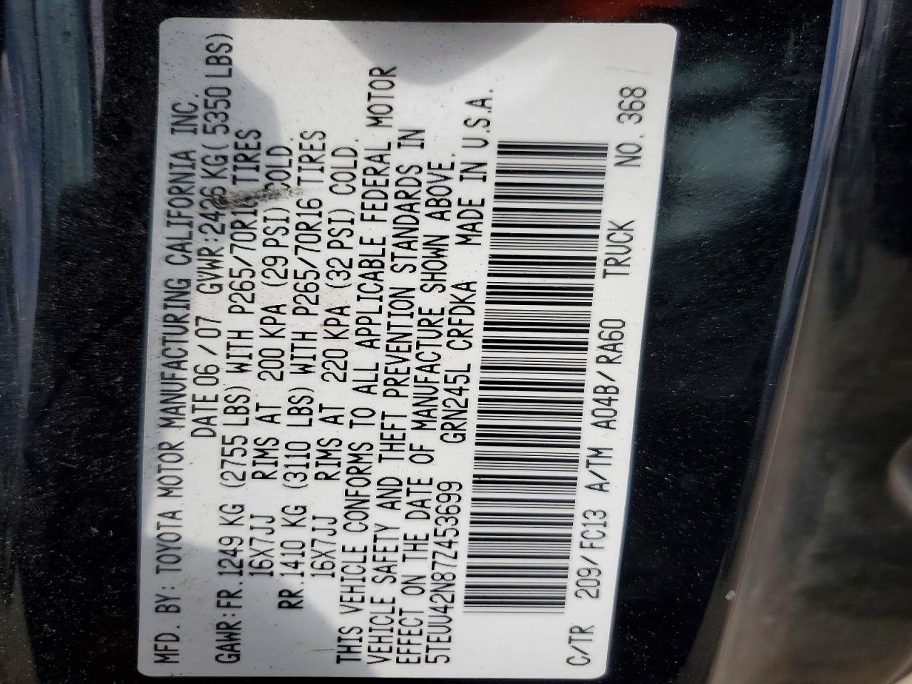 Toyota Tacoma Access Cab