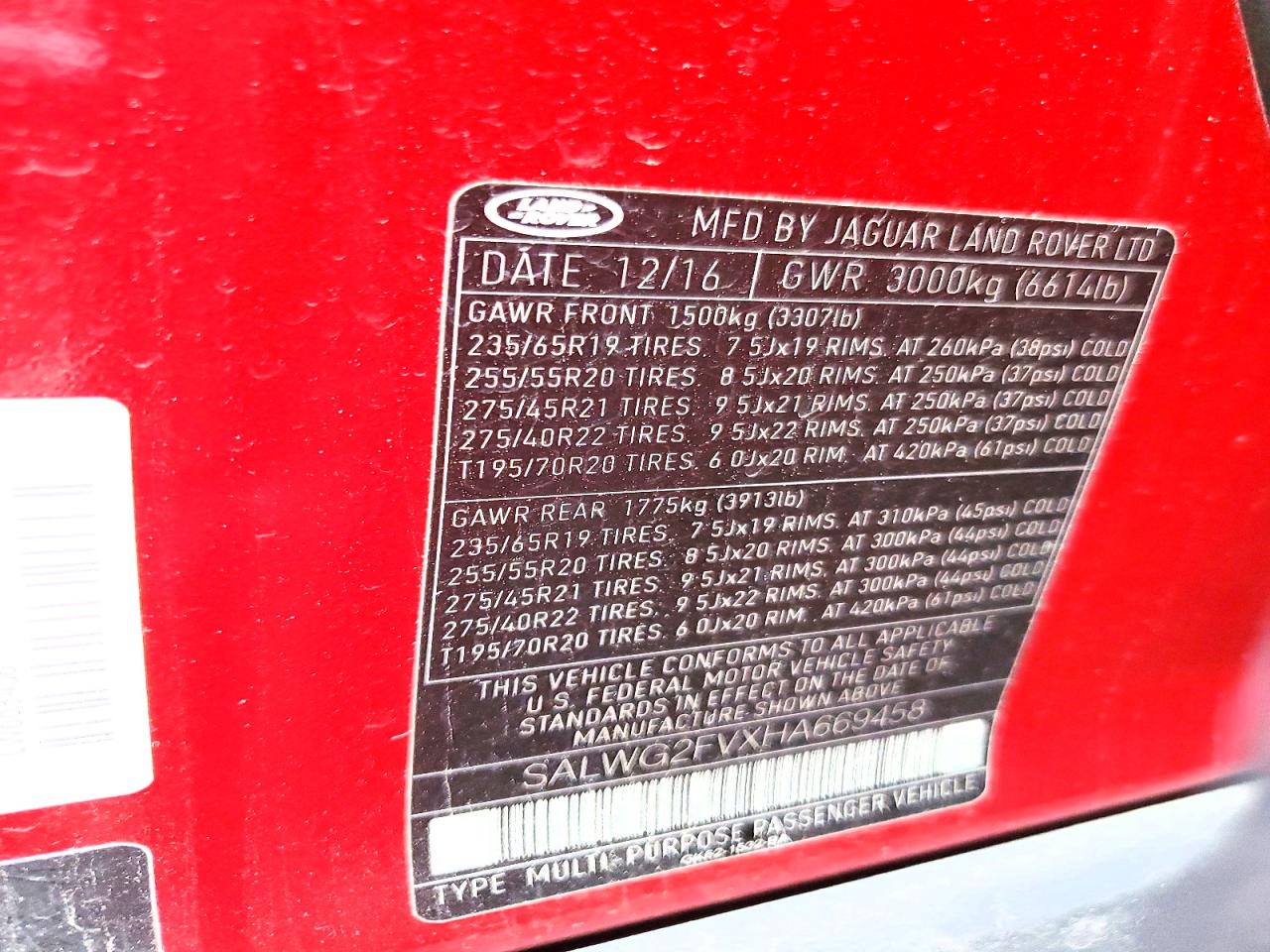 Land Rover Range Rover Se