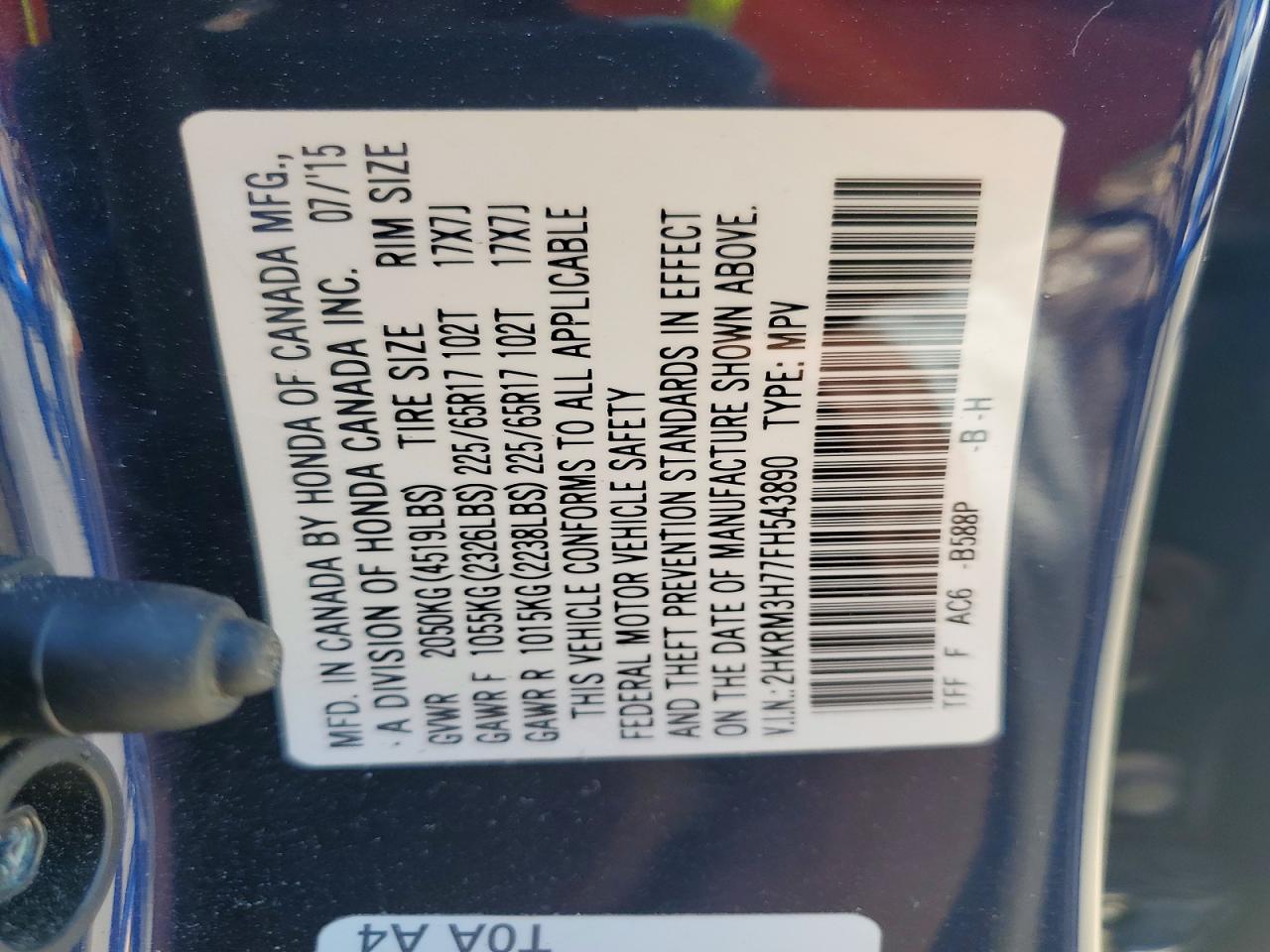 Honda Crv Exl