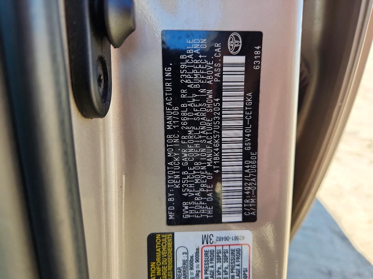 Toyota Camry Xle V6
