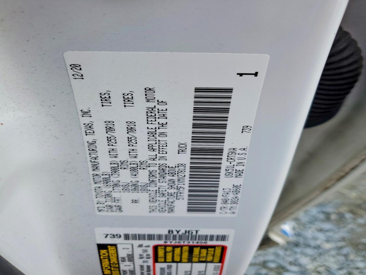Toyota Tundra Sr