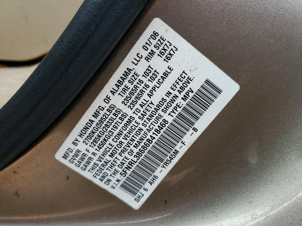 Honda Odyssey Exl