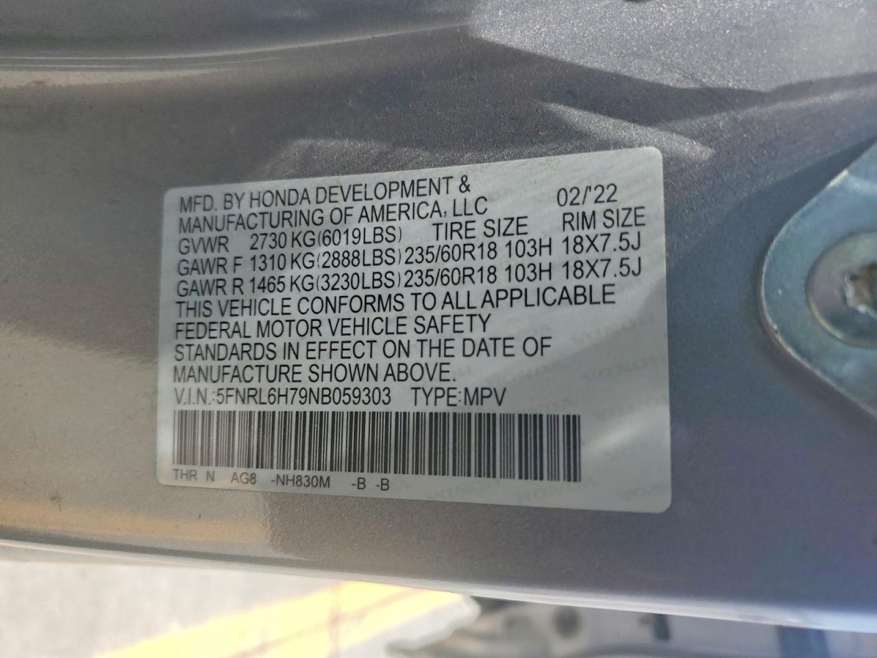 Honda Odyssey Exl