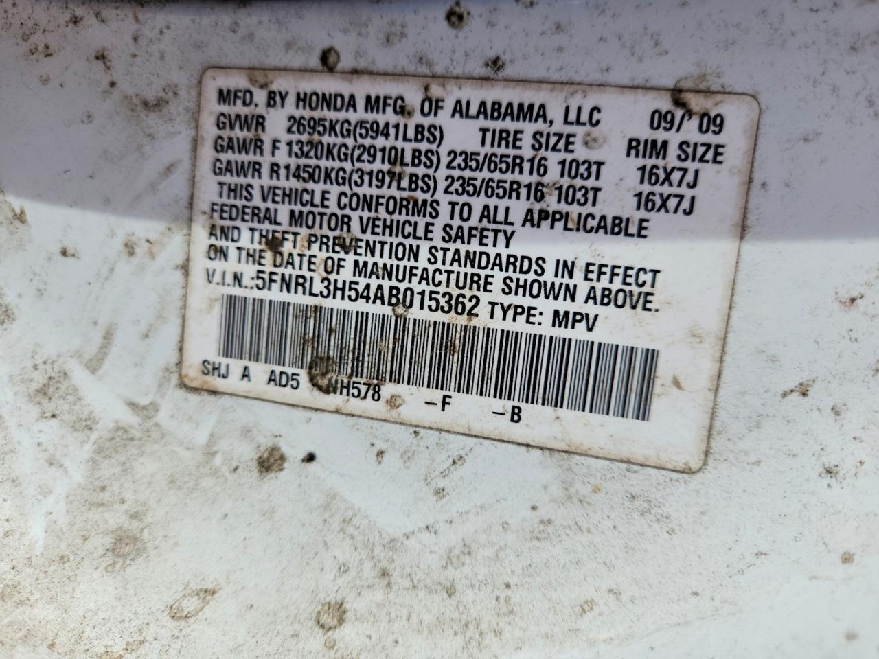 Honda Odyssey Ex