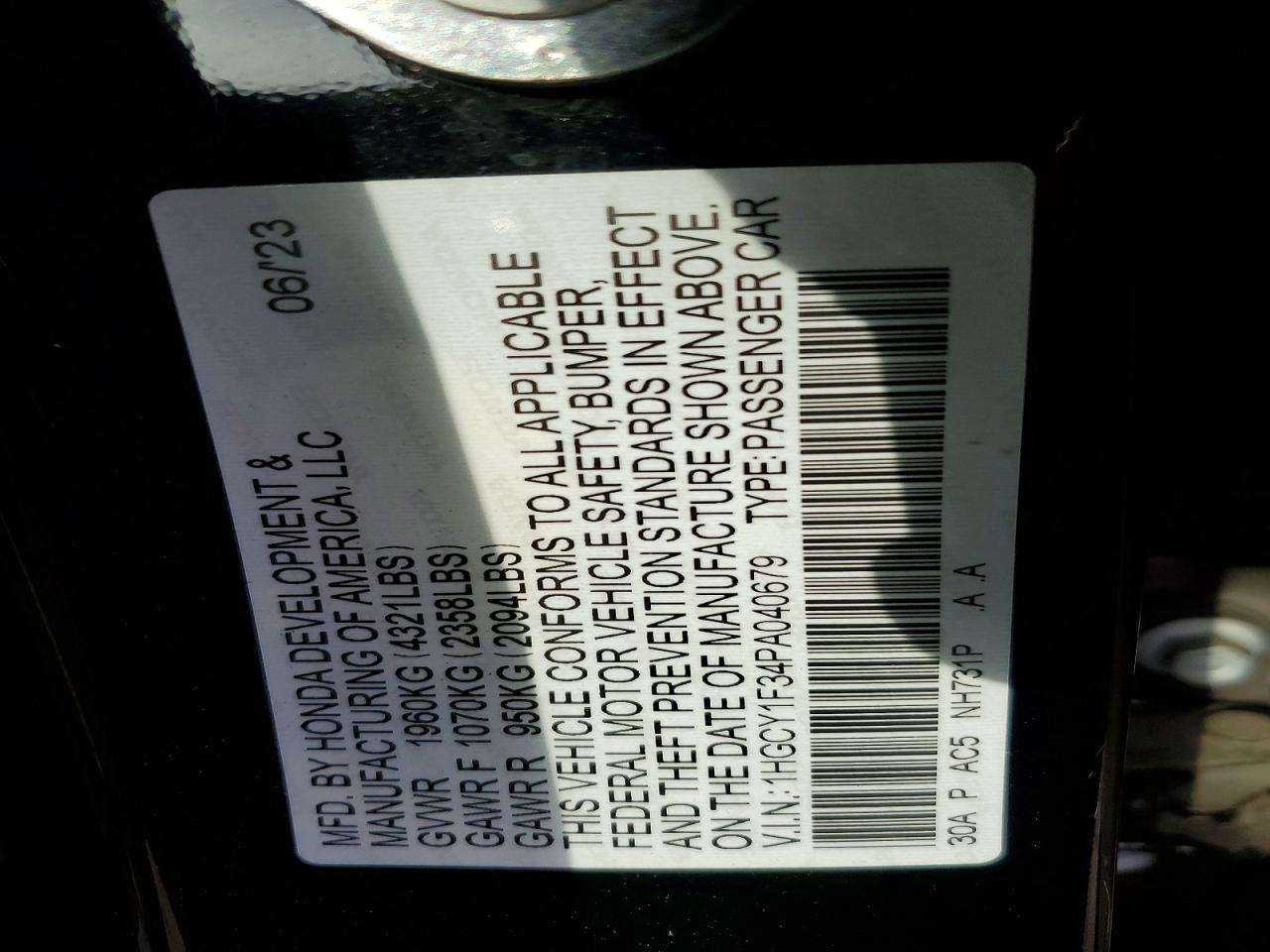 Honda Accord Ex