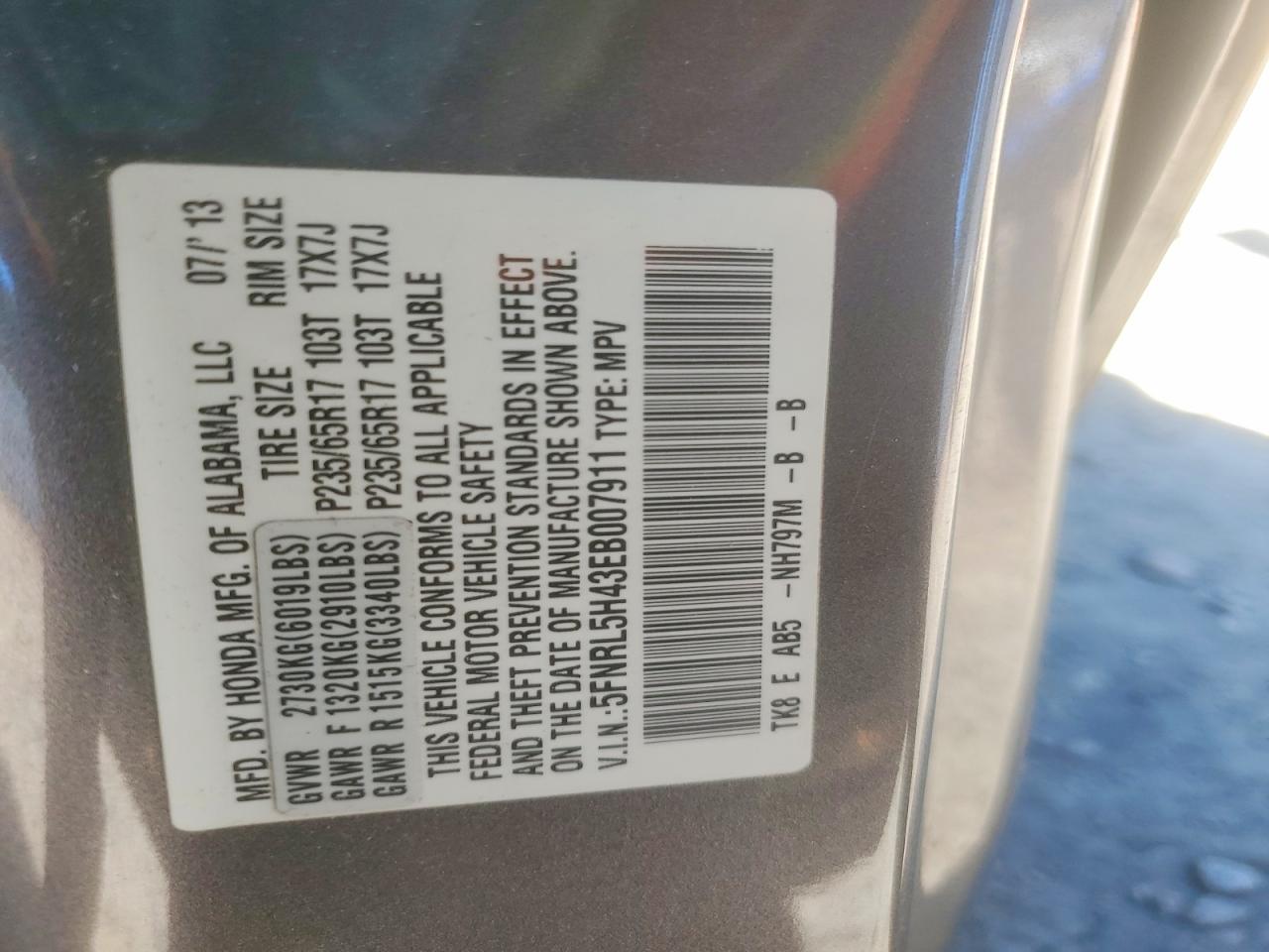 Honda Odyssey Ex
