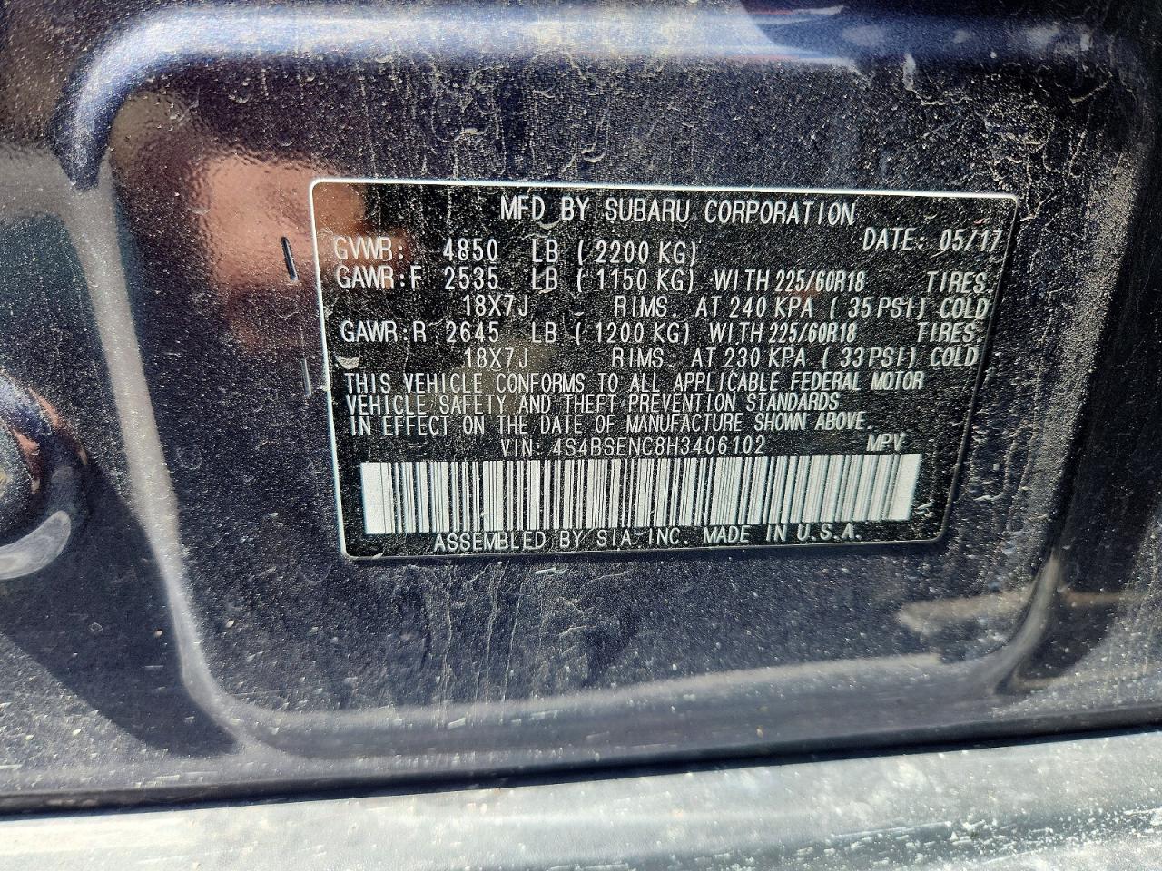 Subaru Outback 3.6r Limited