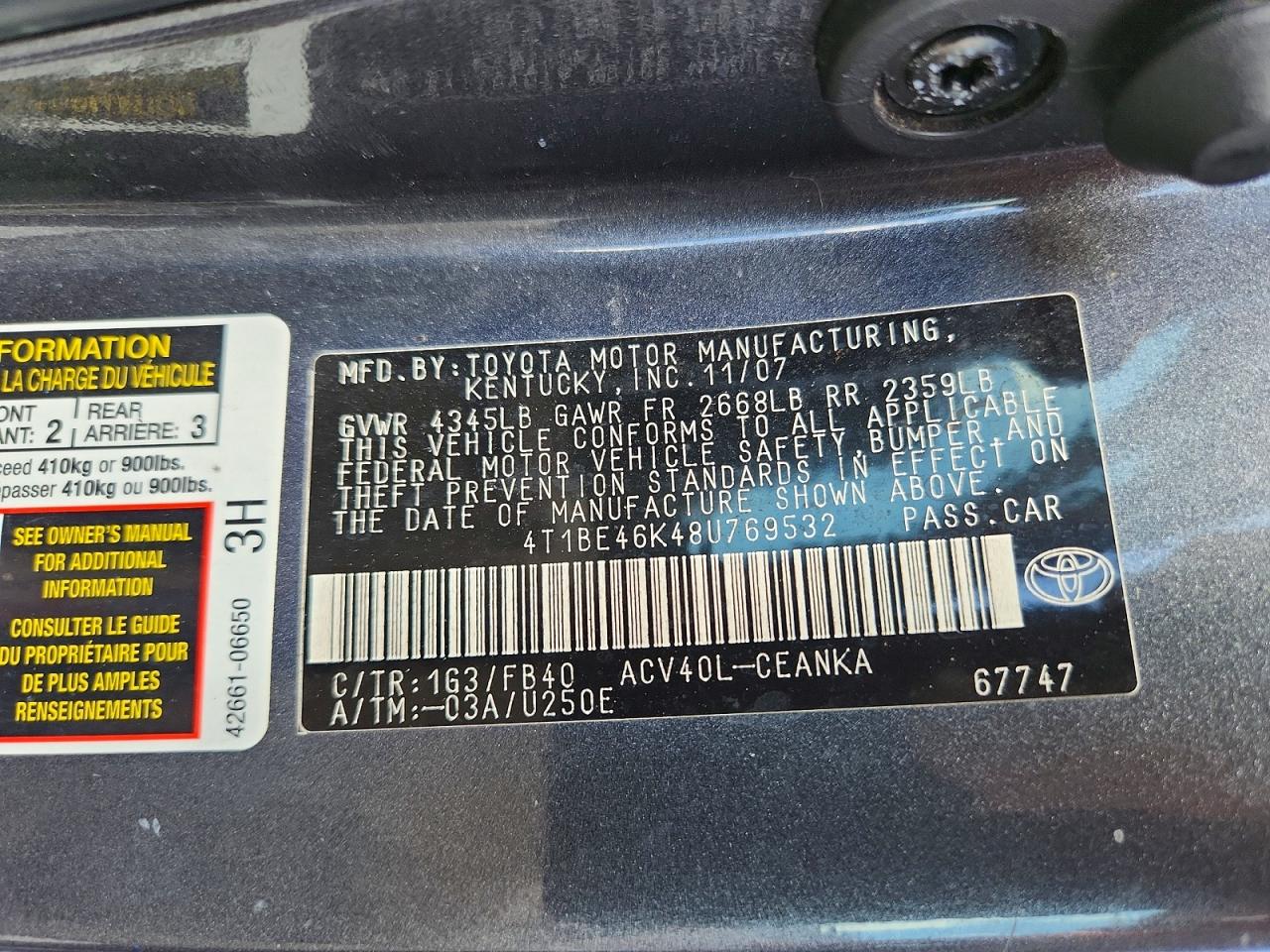 Toyota Camry Le