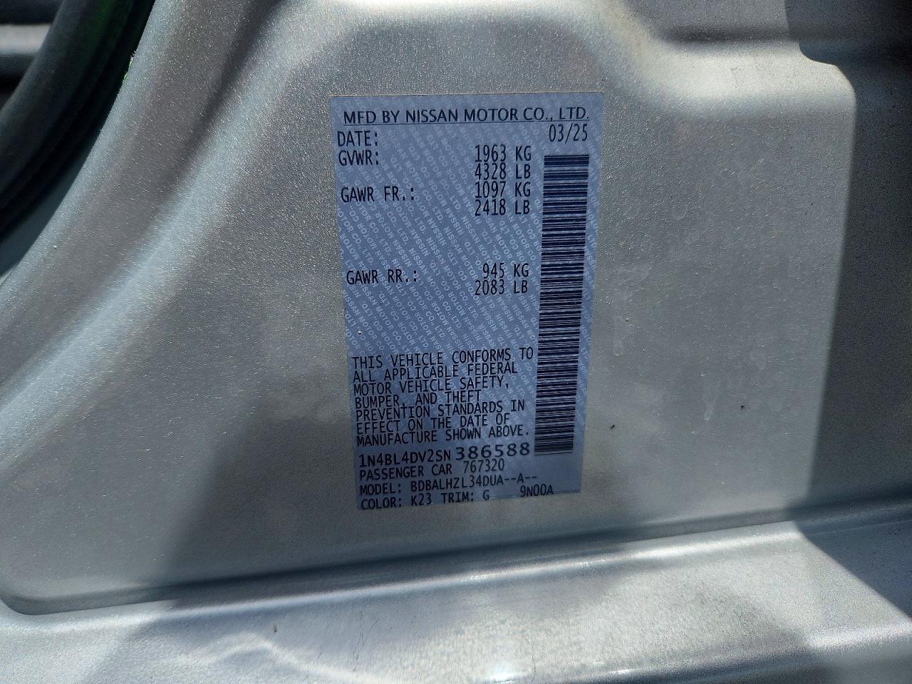 Nissan Altima Sv