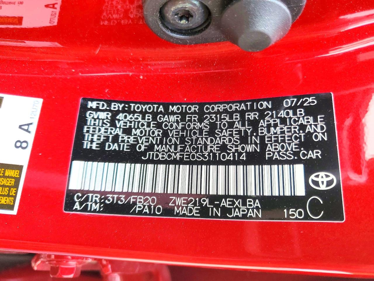 Toyota Corolla Le