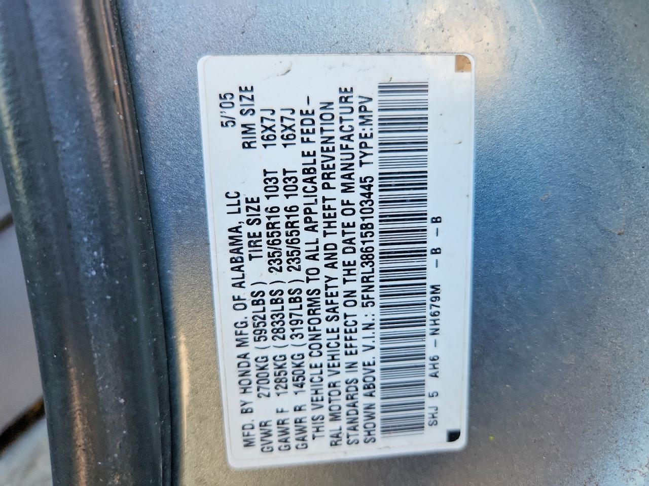 Honda Odyssey Exl